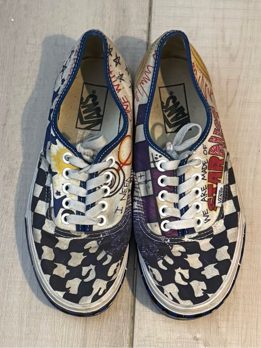 Vans Multi-Color Celestial Graphic Canvas Sneakers Size 8